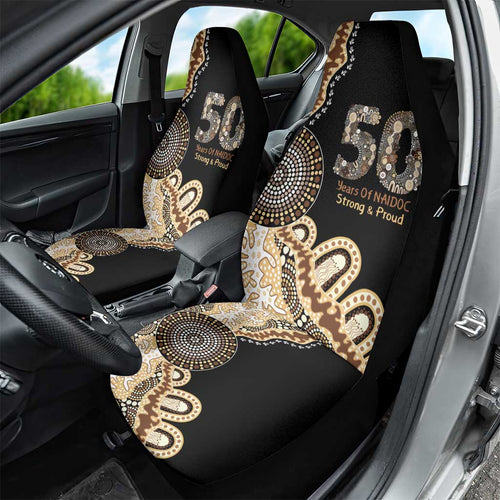 50 Years Of NAIDOC Car Seat Cover Strong and Proud Aboriginal Dot Painting No2