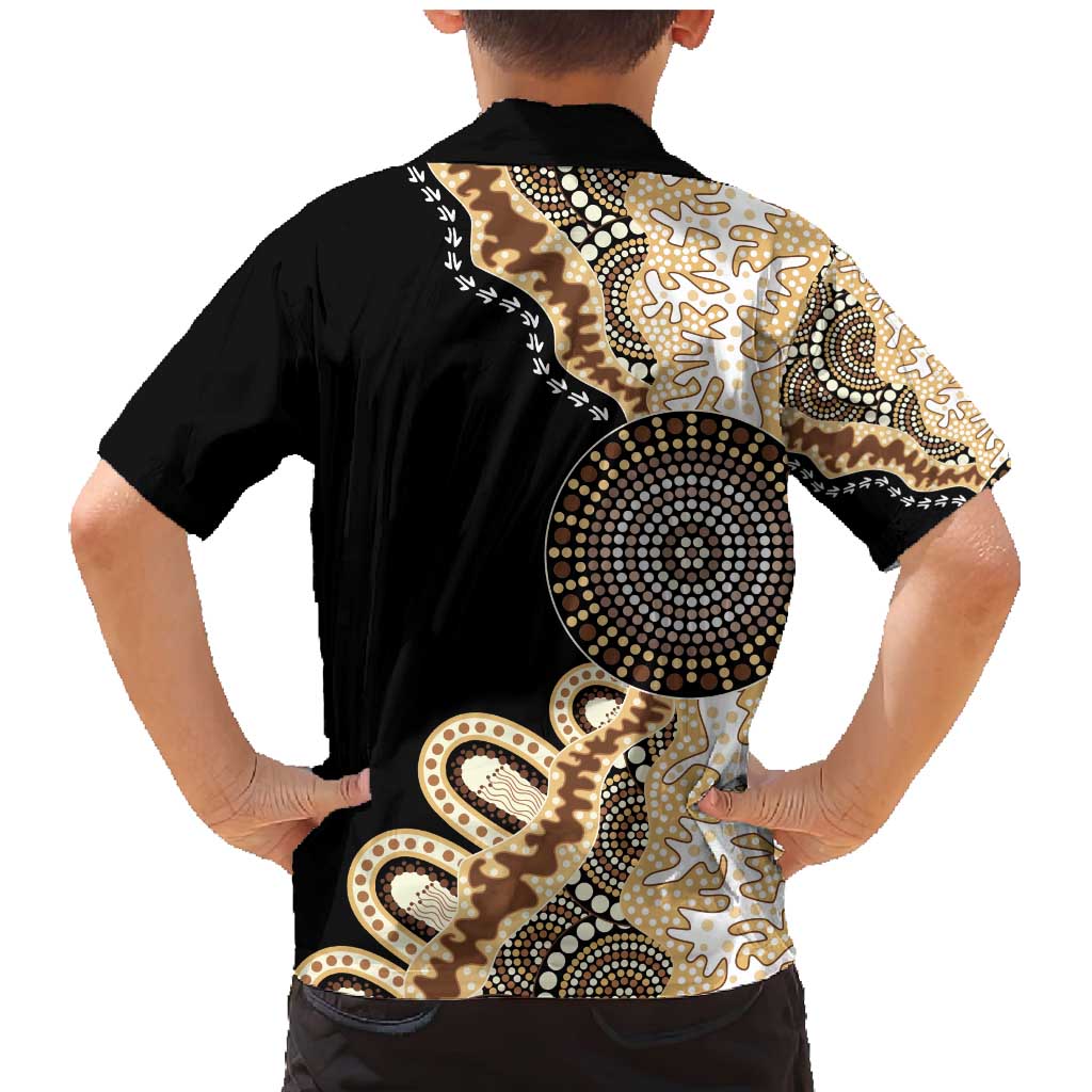 50 Years Of NAIDOC Family Matching Mermaid Dress and Hawaiian Shirt Strong and Proud Aboriginal Dot Painting No2