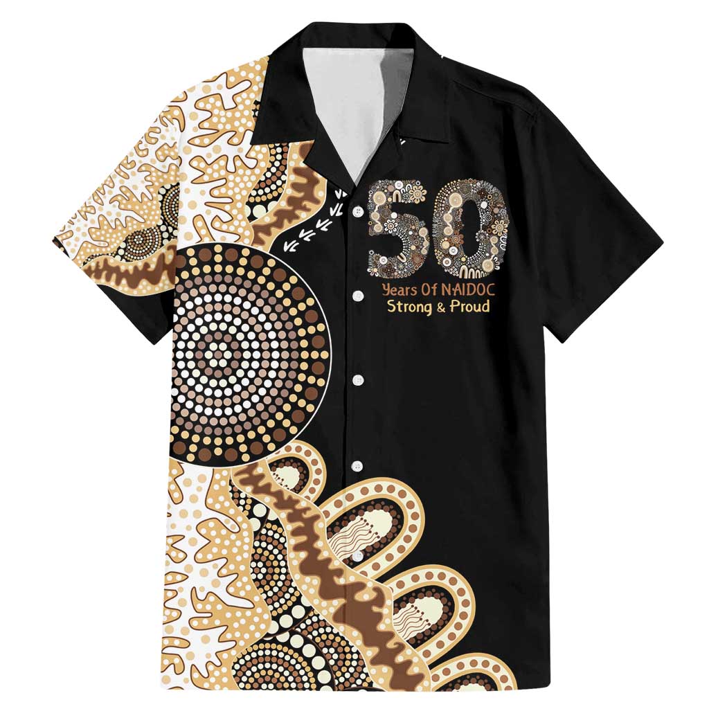 50 Years Of NAIDOC Family Matching Mermaid Dress and Hawaiian Shirt Strong and Proud Aboriginal Dot Painting No2