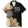 50 Years Of NAIDOC Family Matching Off Shoulder Maxi Dress and Hawaiian Shirt Strong and Proud Aboriginal Dot Painting No2