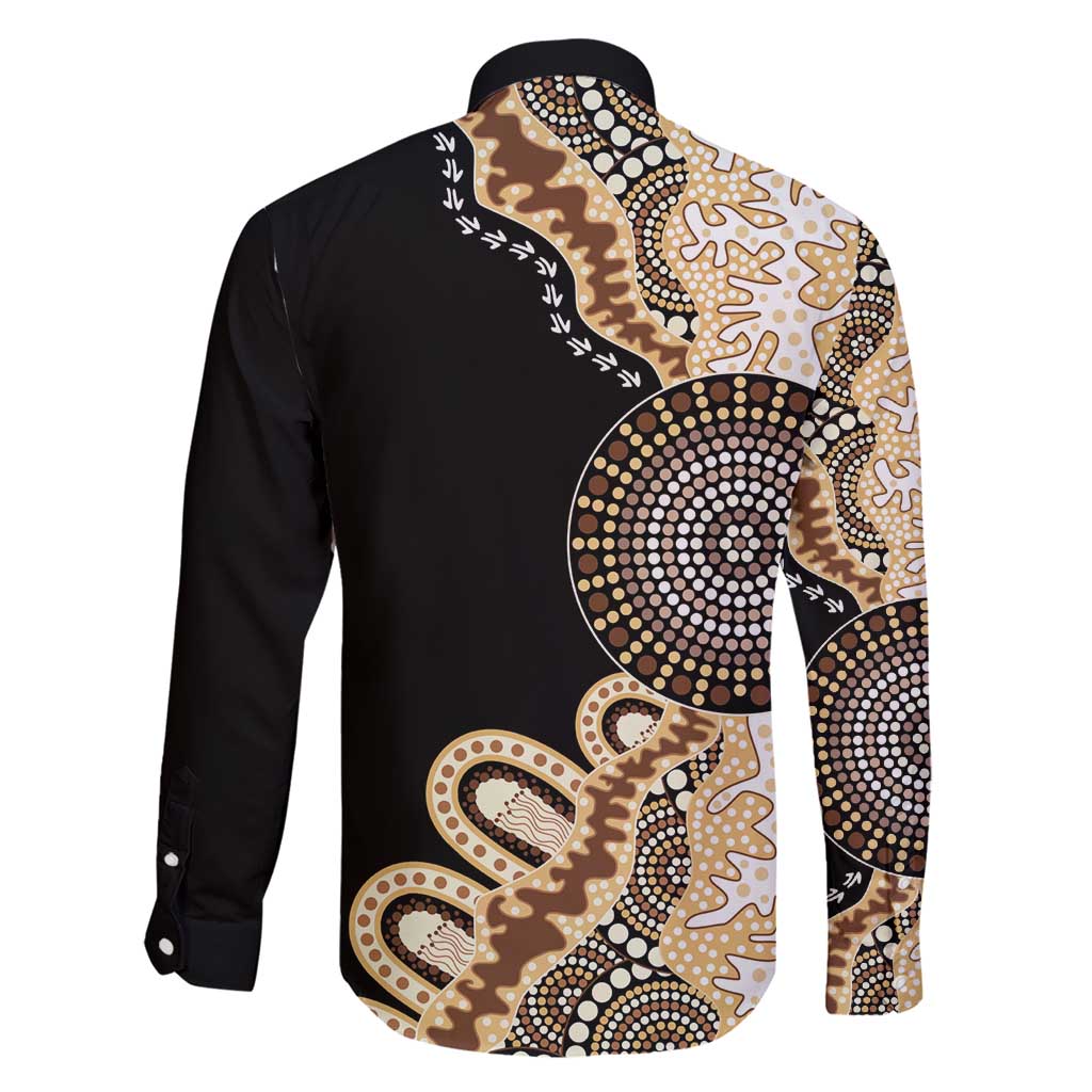 50 Years Of NAIDOC Family Matching Short Sleeve Bodycon Dress and Hawaiian Shirt Strong and Proud Aboriginal Dot Painting No2