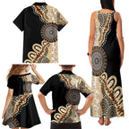 50 Years Of NAIDOC Family Matching Tank Maxi Dress and Hawaiian Shirt Strong and Proud Aboriginal Dot Painting No2