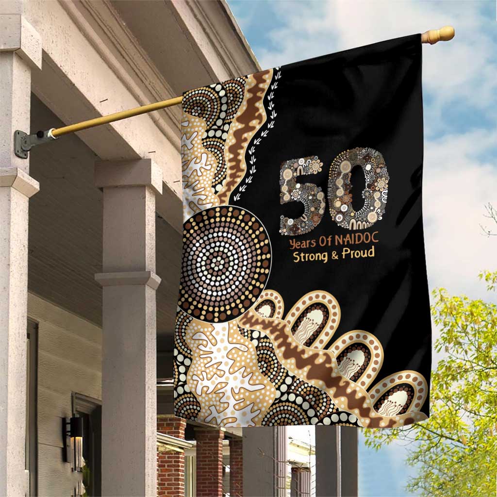 50 Years Of NAIDOC Garden Flag Strong and Proud Aboriginal Dot Painting No2