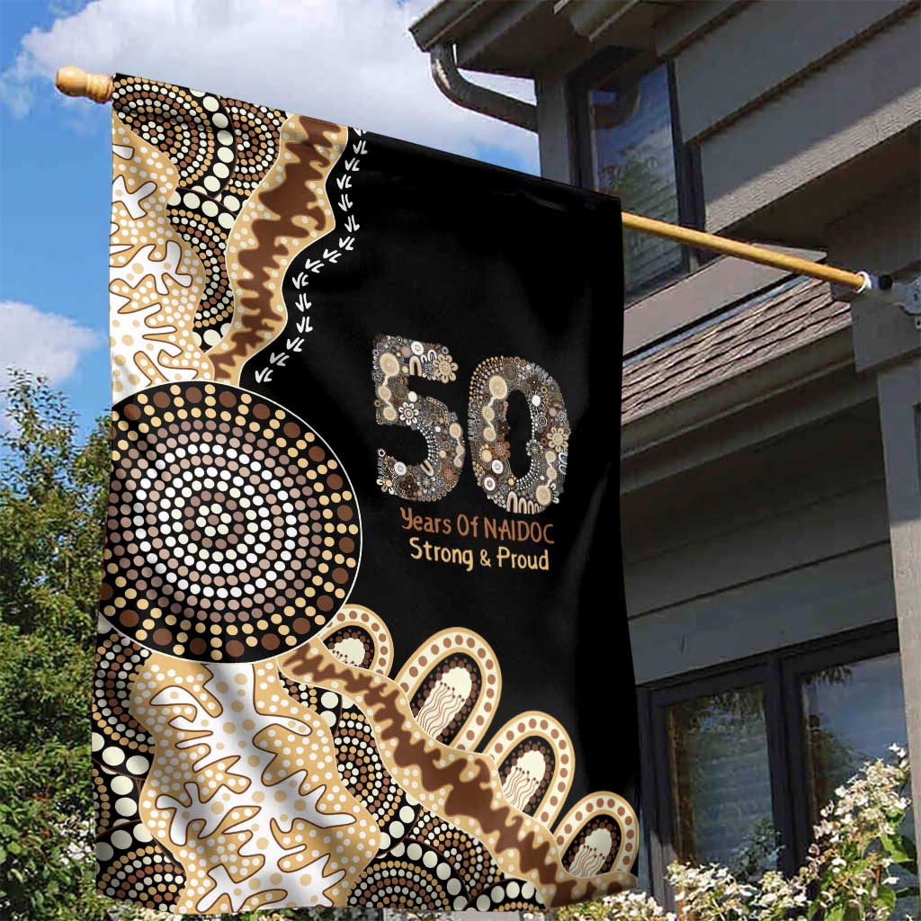 50 Years Of NAIDOC Garden Flag Strong and Proud Aboriginal Dot Painting No2