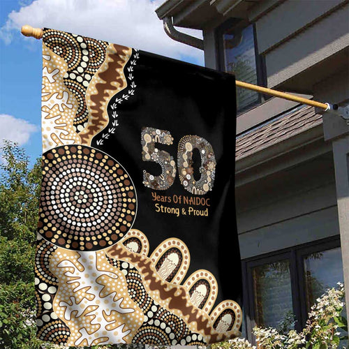 50 Years Of NAIDOC Garden Flag Strong and Proud Aboriginal Dot Painting No2