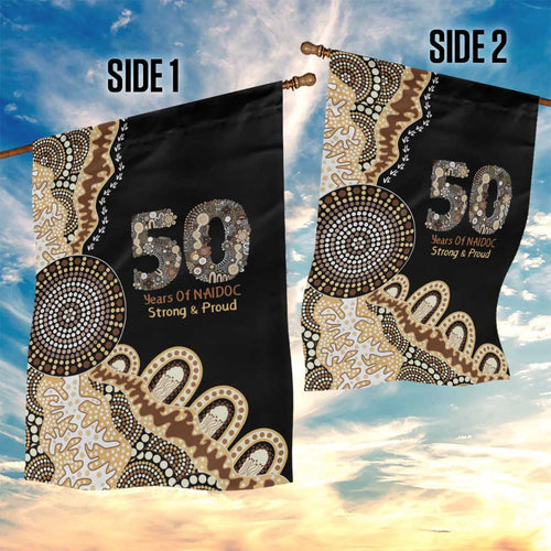 50 Years Of NAIDOC Garden Flag Strong and Proud Aboriginal Dot Painting No2