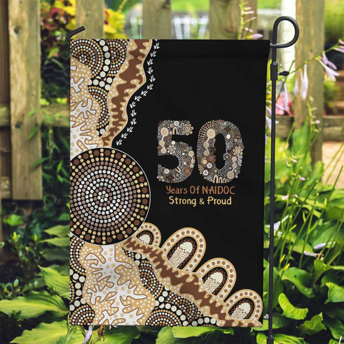 50 Years Of NAIDOC Garden Flag Strong and Proud Aboriginal Dot Painting No2