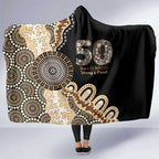 50 Years Of NAIDOC Hooded Blanket Strong and Proud Aboriginal Dot Painting No2