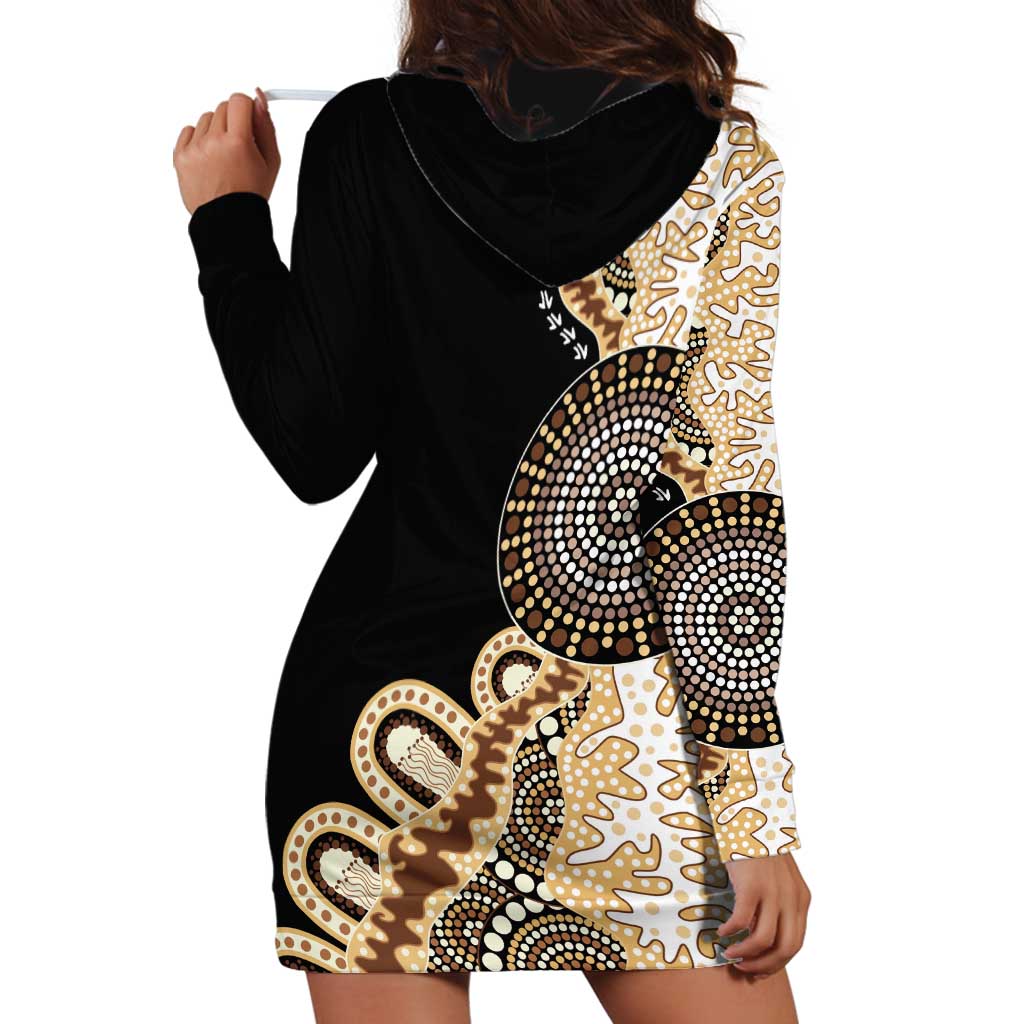 50 Years Of NAIDOC Hoodie Dress Strong and Proud Aboriginal Dot Painting No2