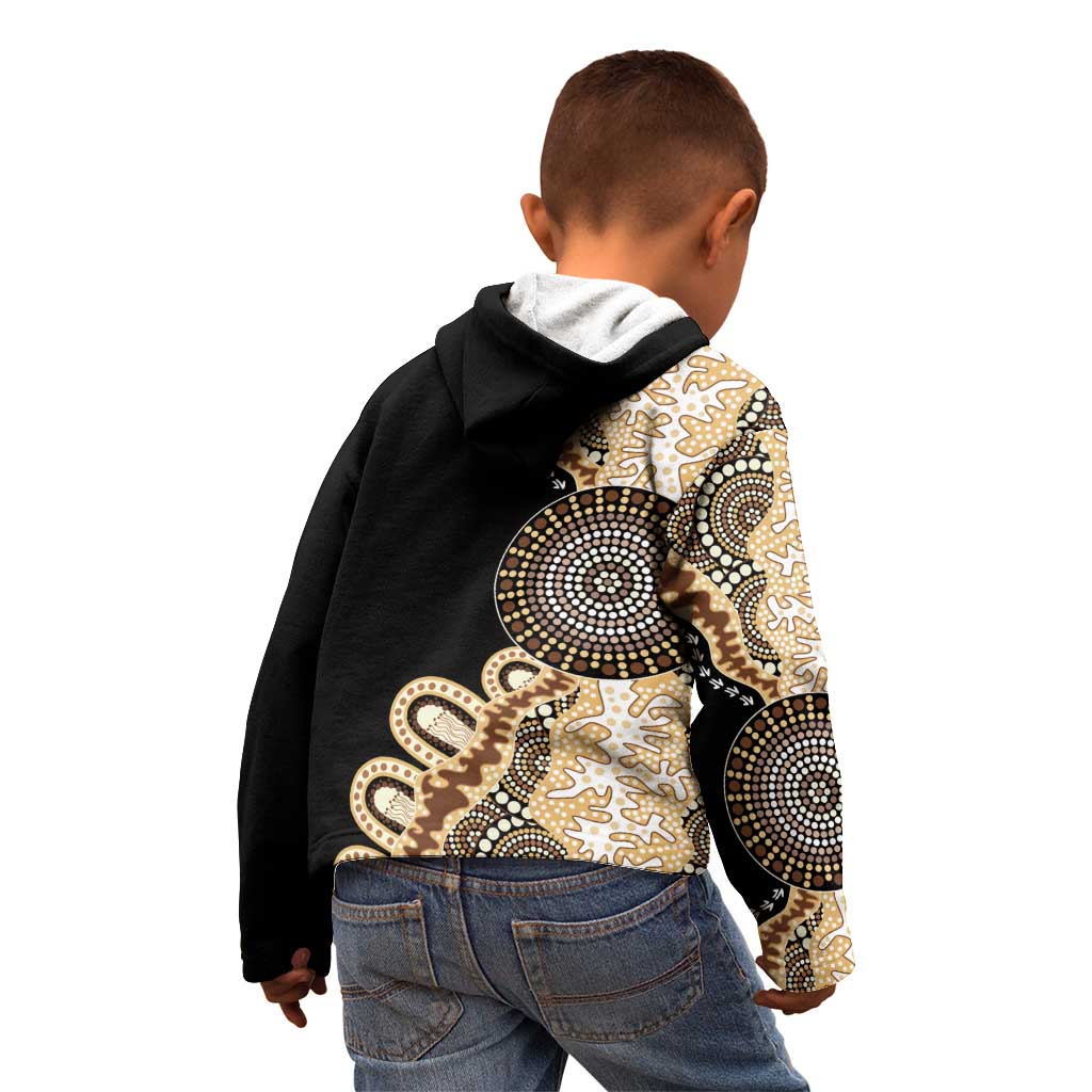 50 Years Of NAIDOC Kid Hoodie Strong and Proud Aboriginal Dot Painting No2