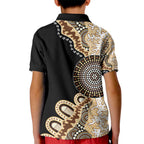 50 Years Of NAIDOC Kid Polo Shirt Strong and Proud Aboriginal Dot Painting No2