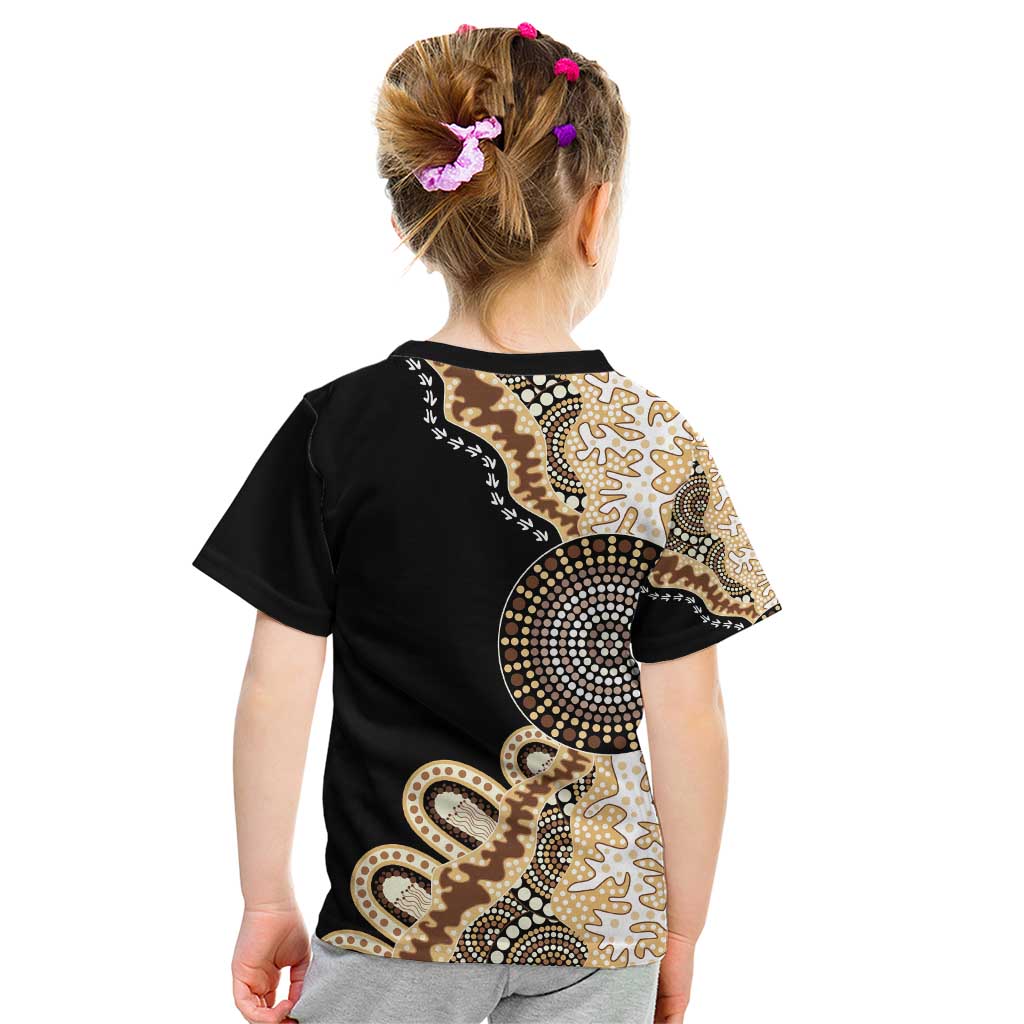 50 Years Of NAIDOC Kid T Shirt Strong and Proud Aboriginal Dot Painting No2
