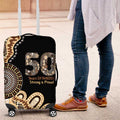 50 Years Of NAIDOC Luggage Cover Strong and Proud Aboriginal Dot Painting No2
