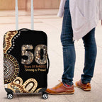 50 Years Of NAIDOC Luggage Cover Strong and Proud Aboriginal Dot Painting No2
