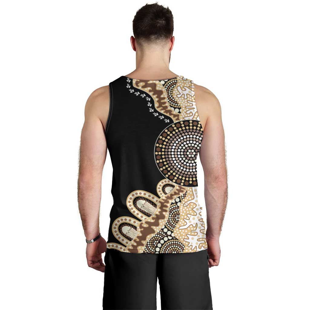 50 Years Of NAIDOC Men Tank Top Strong and Proud Aboriginal Dot Painting No2