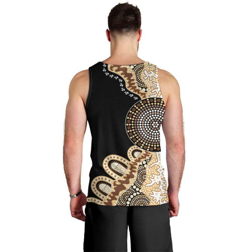 50 Years Of NAIDOC Men Tank Top Strong and Proud Aboriginal Dot Painting No2