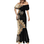 50 Years Of NAIDOC Mermaid Dress Strong and Proud Aboriginal Dot Painting No2