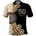 50 Years Of NAIDOC Polo Shirt Strong and Proud Aboriginal Dot Painting No2