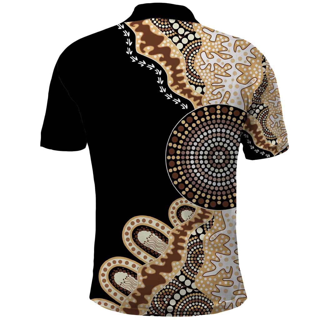 50 Years Of NAIDOC Polo Shirt Strong and Proud Aboriginal Dot Painting No2