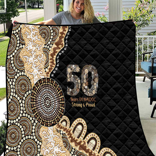 50 Years Of NAIDOC Quilt Strong and Proud Aboriginal Dot Painting No2