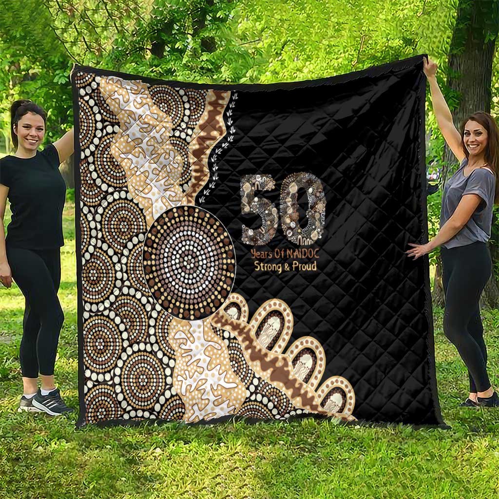 50 Years Of NAIDOC Quilt Strong and Proud Aboriginal Dot Painting No2