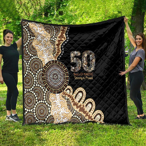 50 Years Of NAIDOC Quilt Strong and Proud Aboriginal Dot Painting No2