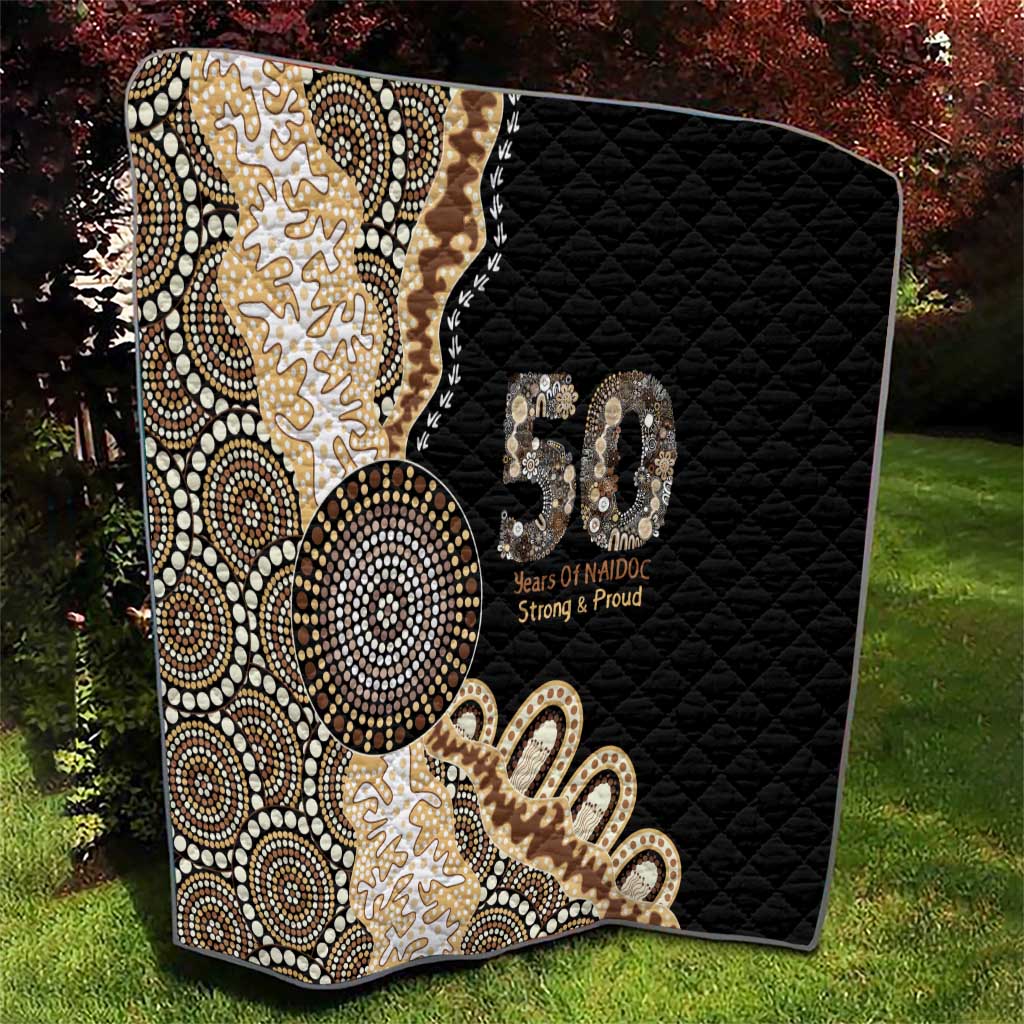 50 Years Of NAIDOC Quilt Strong and Proud Aboriginal Dot Painting No2