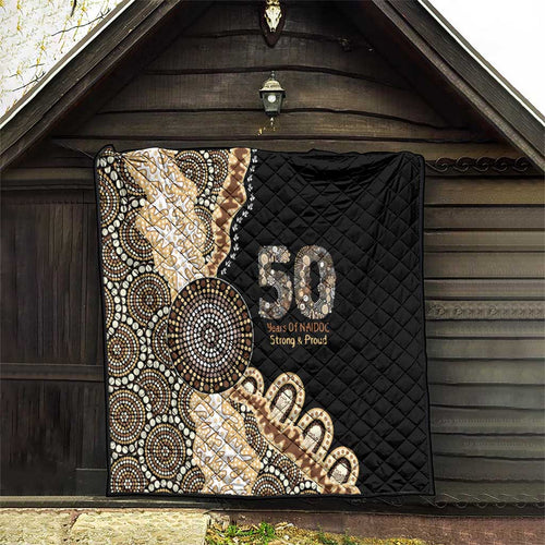 50 Years Of NAIDOC Quilt Strong and Proud Aboriginal Dot Painting No2