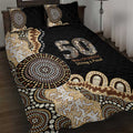 50 Years Of NAIDOC Quilt Bed Set Strong and Proud Aboriginal Dot Painting No2