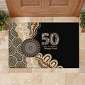 50 Years Of NAIDOC Rubber Doormat Strong and Proud Aboriginal Dot Painting No2