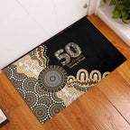 50 Years Of NAIDOC Rubber Doormat Strong and Proud Aboriginal Dot Painting No2