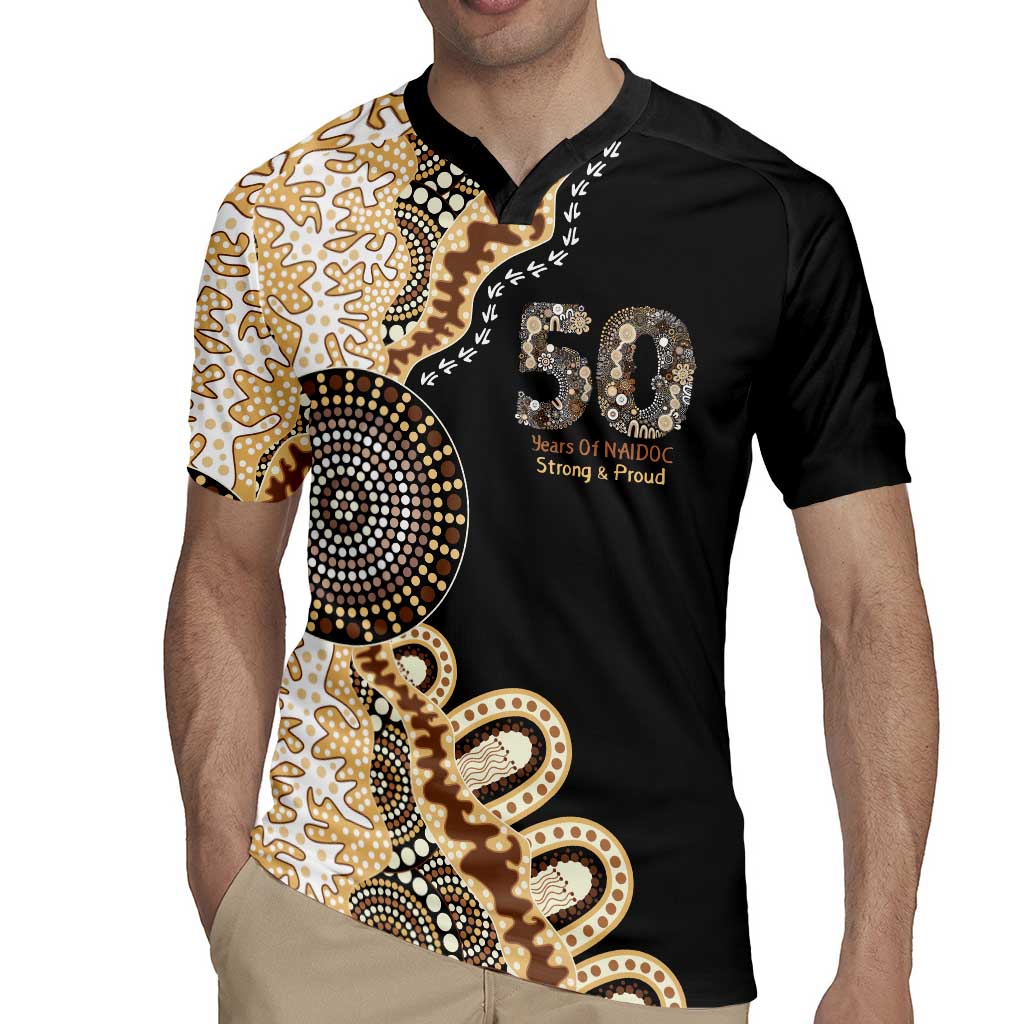 50 Years Of NAIDOC Rugby Jersey Strong and Proud Aboriginal Dot Painting No2