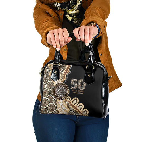 50 Years Of NAIDOC Shoulder Handbag Strong and Proud Aboriginal Dot Painting No2