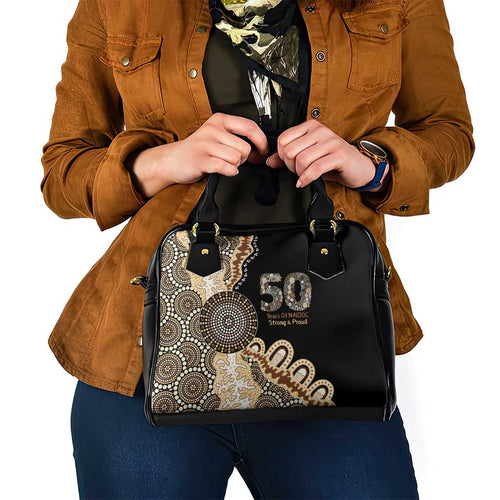 50 Years Of NAIDOC Shoulder Handbag Strong and Proud Aboriginal Dot Painting No2