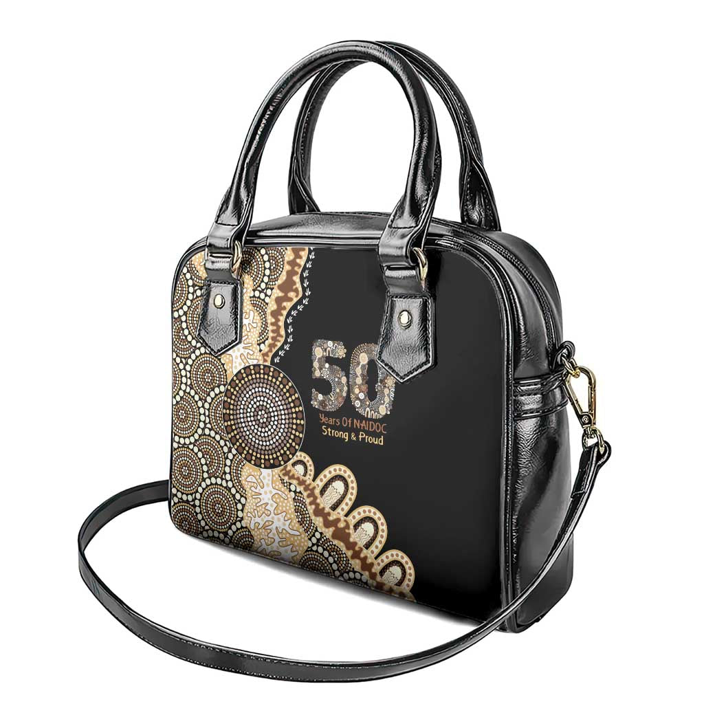 50 Years Of NAIDOC Shoulder Handbag Strong and Proud Aboriginal Dot Painting No2