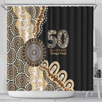 50 Years Of NAIDOC Shower Curtain Strong and Proud Aboriginal Dot Painting No2