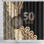 50 Years Of NAIDOC Shower Curtain Strong and Proud Aboriginal Dot Painting No2