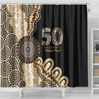 50 Years Of NAIDOC Shower Curtain Strong and Proud Aboriginal Dot Painting No2