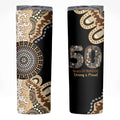 50 Years Of NAIDOC Skinny Tumbler Strong and Proud Aboriginal Dot Painting No2