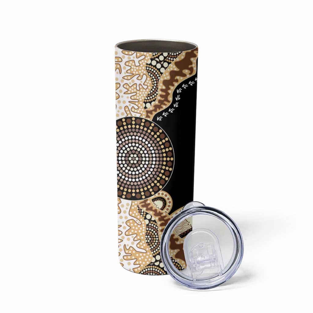 50 Years Of NAIDOC Skinny Tumbler Strong and Proud Aboriginal Dot Painting No2
