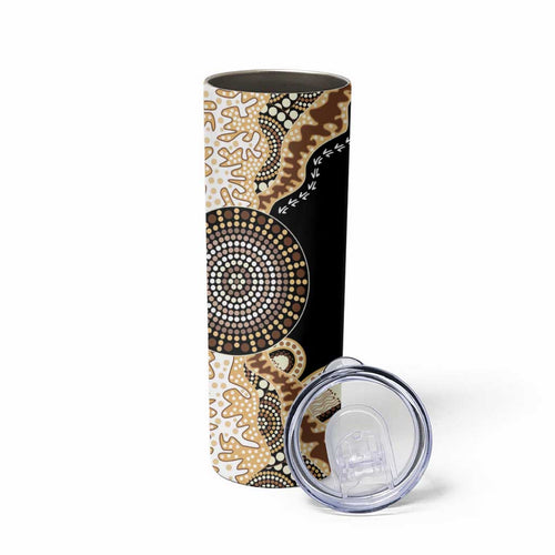 50 Years Of NAIDOC Skinny Tumbler Strong and Proud Aboriginal Dot Painting No2
