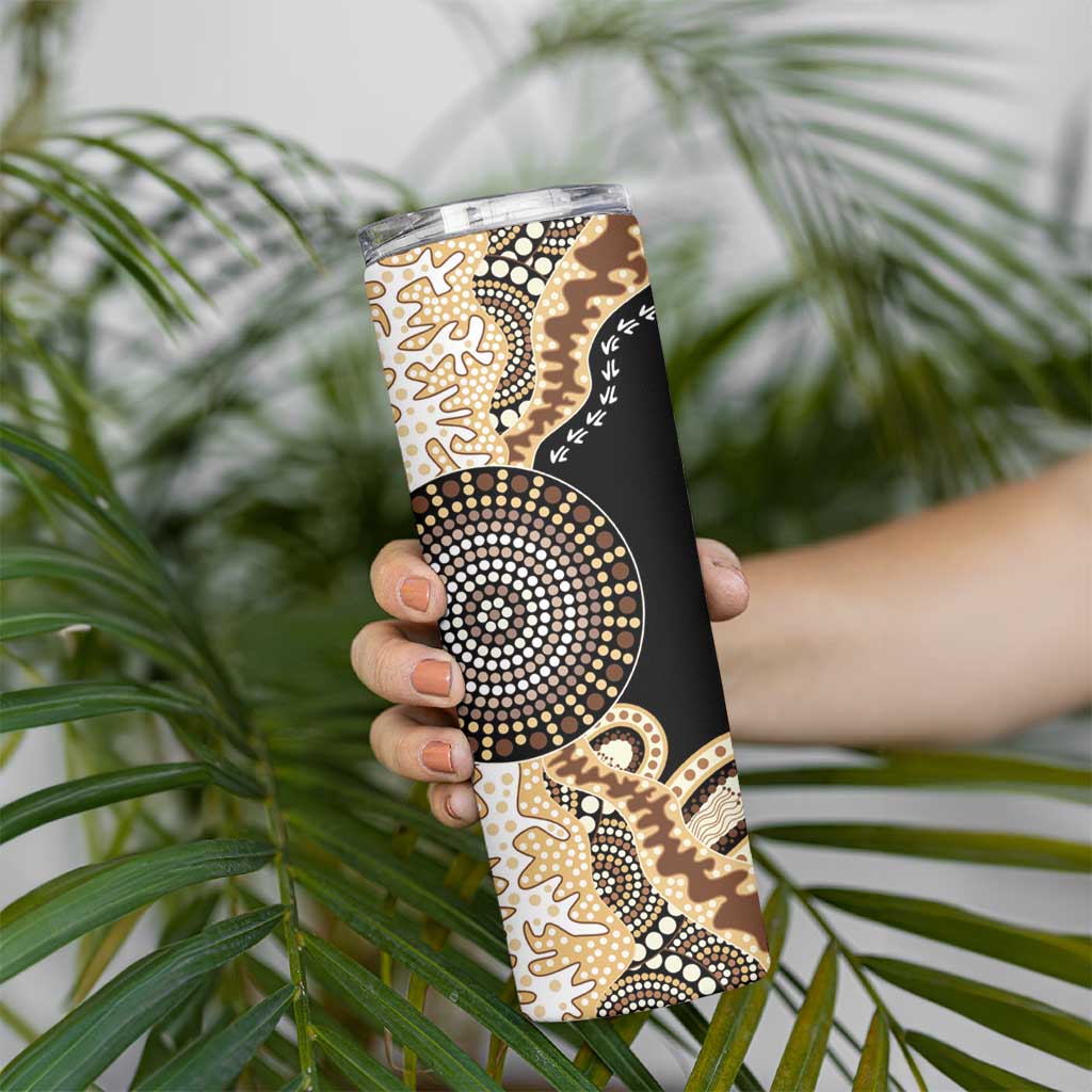 50 Years Of NAIDOC Skinny Tumbler Strong and Proud Aboriginal Dot Painting No2