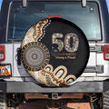50 Years Of NAIDOC Spare Tire Cover Strong and Proud Aboriginal Dot Painting No2