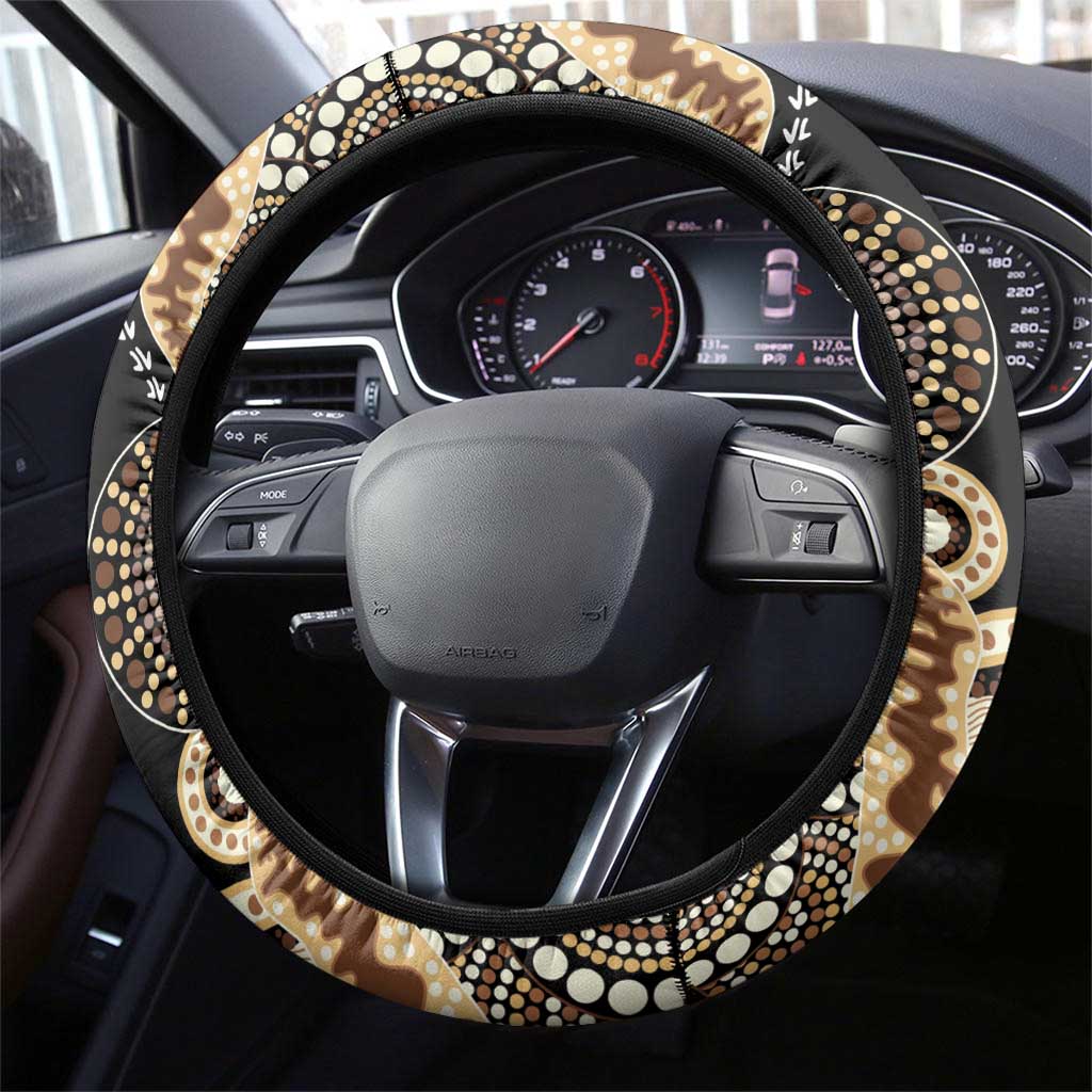 50 Years Of NAIDOC Steering Wheel Cover Strong and Proud Aboriginal Dot Painting No2