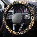 50 Years Of NAIDOC Steering Wheel Cover Strong and Proud Aboriginal Dot Painting No2