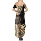 50 Years Of NAIDOC Summer Maxi Dress Strong and Proud Aboriginal Dot Painting No2