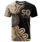 50 Years Of NAIDOC T Shirt Strong and Proud Aboriginal Dot Painting No2