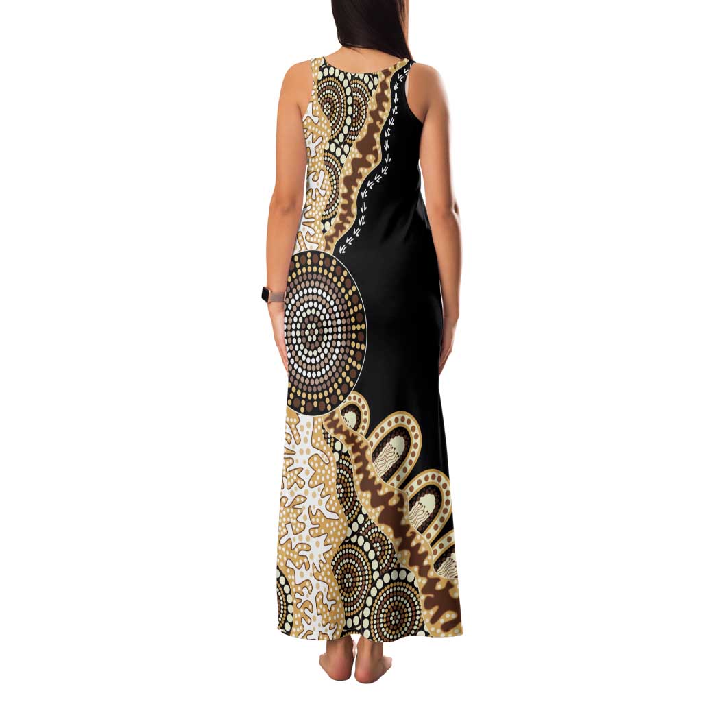 50 Years Of NAIDOC Tank Maxi Dress Strong and Proud Aboriginal Dot Painting No2