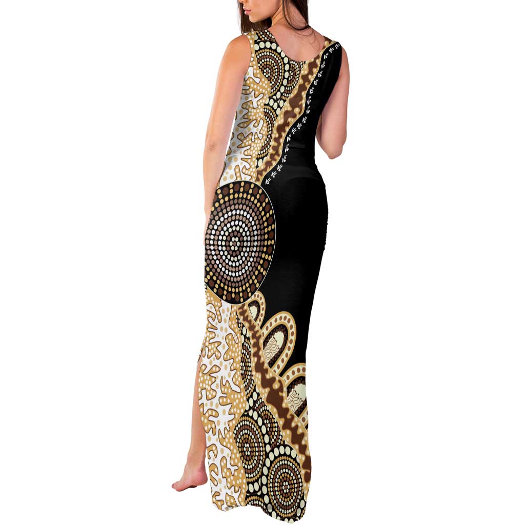 50 Years Of NAIDOC Tank Maxi Dress Strong and Proud Aboriginal Dot Painting No2