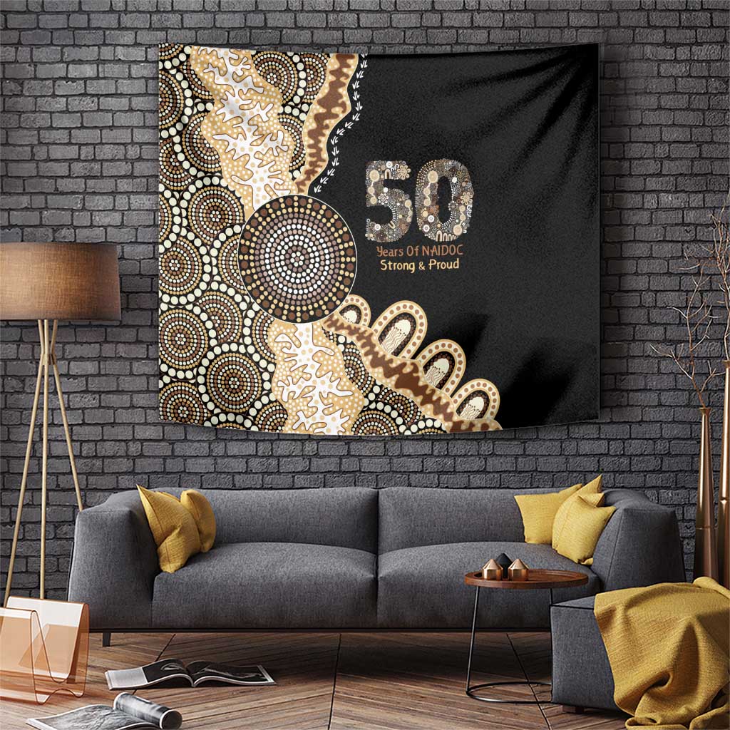 50 Years Of NAIDOC Tapestry Strong and Proud Aboriginal Dot Painting No2